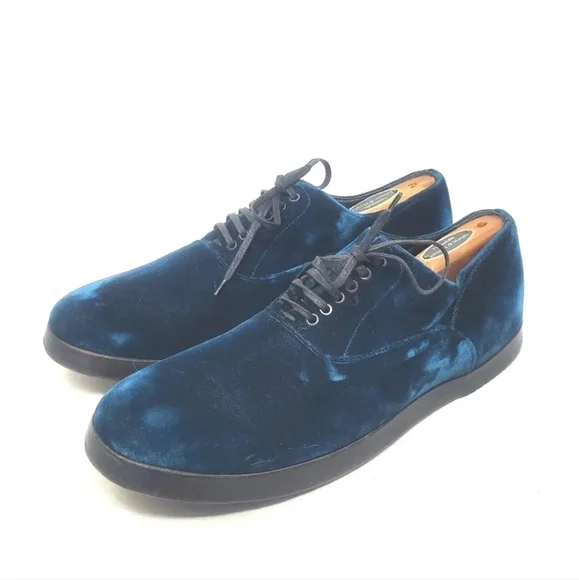Dolce & Gabbana Men's Shoes Teal Suede Lace Up Dress Casual Oxfords US 8 / EU 41